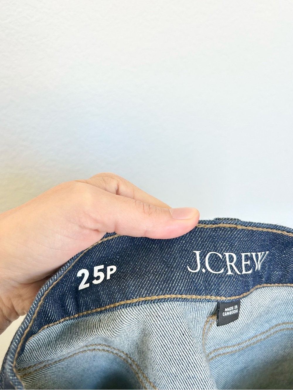 J. Crew Full Length Slim Wide Jean with Patch Pockets in Rinse Wash - Picture 10 of 12